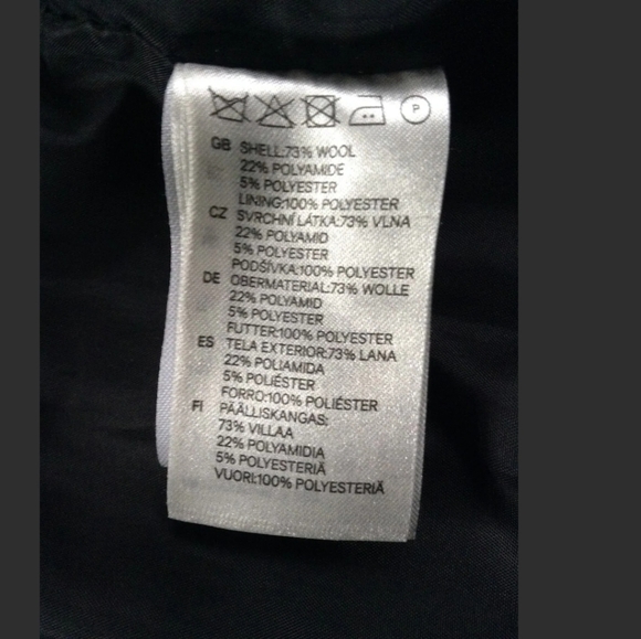 H&M Women's Peacoat Size 4 Wool Blend Black/Gray - Picture 8 of 12